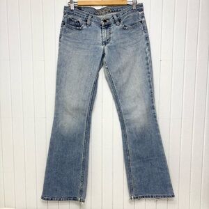 American Eagle Outfitters Y2K Stretch Skinny Flare  Light Blue Jeans Size 4